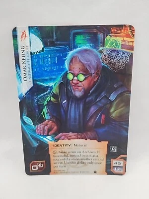Android Netrunner Omar Keung Conspiracy Theorist Alt Art Promo Card - Image 1 of 4