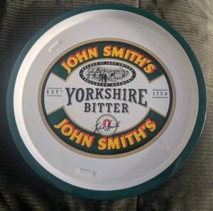 Vintage John Smith's Bitter Beer Tray Metal, Pub Bar Man Cave Advertising - Picture 1 of 5