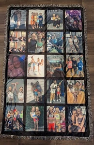 Personalized Custom Photo Blanket - Family Kids Pets Gift Memorial Blanket - Picture 1 of 3