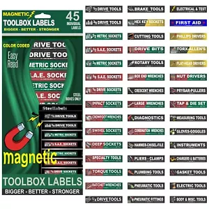Ultimate Magnetic Tool Box Etichette (Verde) per adattarsi a tutti gli armadietti portautensili - Foto 1 di 9
