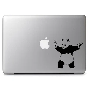 Banksy Panda Guns for Macbook Air/Pro Laptop Car Window Auto Vinyl Decal Sticker - Picture 1 of 7