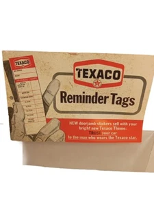 Vintage 1976 TEXACO Ölwechsel Erinnerung Etiketten - - Broschüre * Softcover - Bild 1 von 7