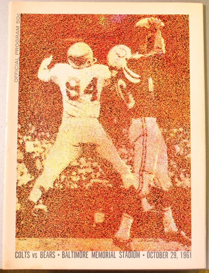 1961 Chicago Bears Baltimore Colts Program Unitas Ditka - Image 1 of 1