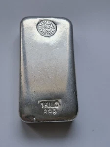 Perth Mint 1kg Silver .999 Bullion Cast Bar - Picture 1 of 8