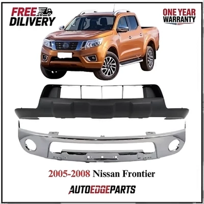 Bumper Front Chrome + Valance For 2005-2008 Nissan Frontier Foto 1 de 4