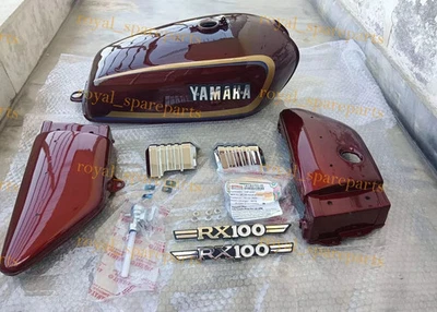 Ajuste para Yamaha RX100 RX125 tanque de combustible de gasolina y tapa y panel lateral Foto 1 de 4
