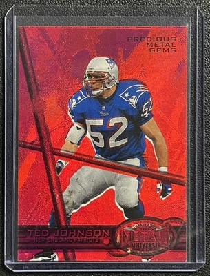 TED JOHNSON 1997 SKYBOX METAL UNIVERSE 25 PRECIOUS METAL GEMS RED PMG MISSING SN - Image 1 of 2