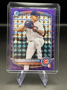 Bowman Chrome Prospects Cade Horton 2025 púrpura geométrico/250 Chicago Cubs - Imagen 1 de 2