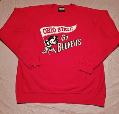 RARA Sudadera De Colección Ohio State Buckeyes Brutus Bordada Cuello Redondo Talla L Usada en Excelente Condición Foto 1 de 4