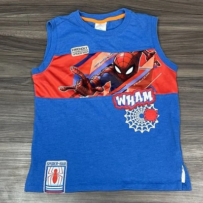 Camiseta sin mangas gráfica para niños Spider-Man de barrio amigable de los parques de Disney talla 7/8 Foto 1 de 4