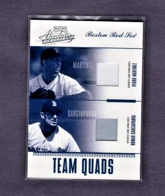 2004 ABSOLUTE MEMORABILIA TEAM QUADS JERSEY PEDRO /MANNY WORLD SERIES YEAR #/100 - Image 1 of 2