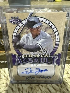 FRANK THOMAS 2024 LEAF LUMBER GRAIN ASSAULT AUTO INSCRIPTION “BIG HURT” 4/12 HOF - Picture 1 of 3