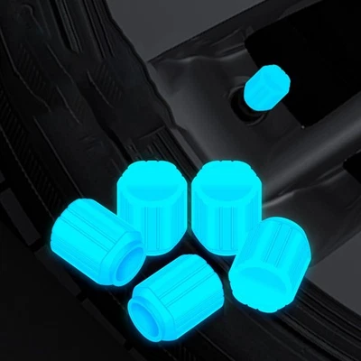 Fluorescent-Blue Tire Luminous Valve Car Accessories Tire Valve Covers - Image 1 of 4