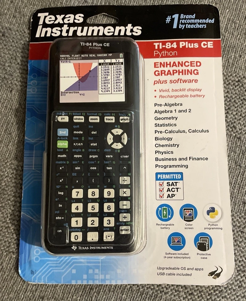 TI-84 PLUS CE Enhanced Graphing PYTHON Calculator - BRAND NEW - Image 1 of 1