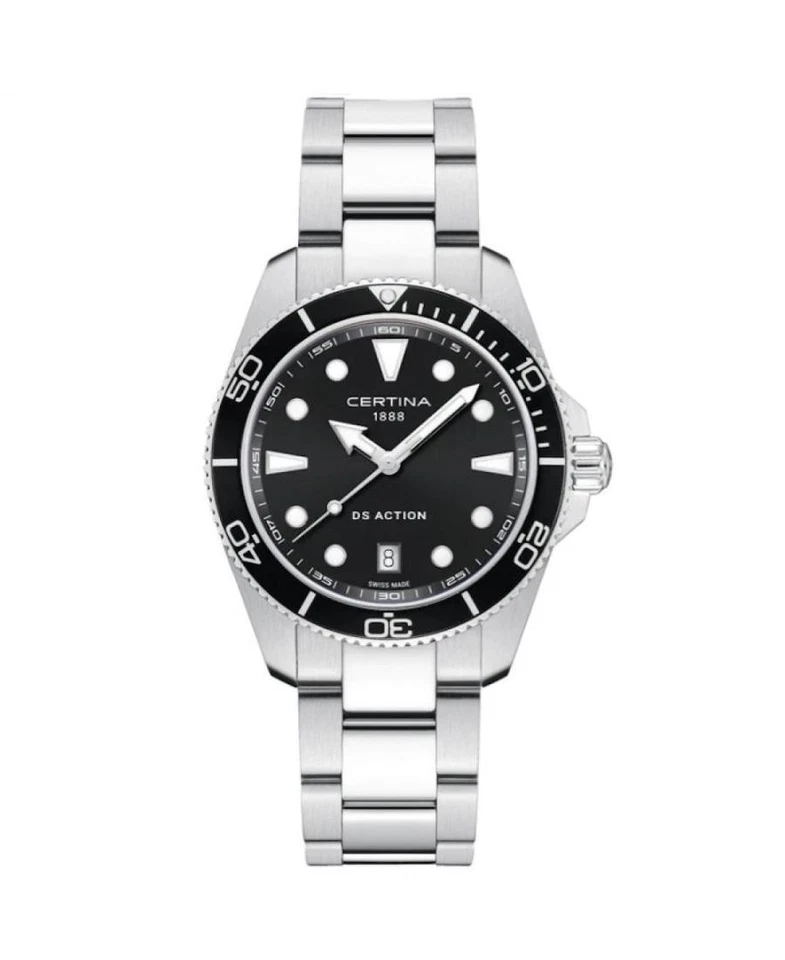 Reloj informal de cuarzo analógico para hombre CERTINA vestido clásico esfera negra impermeable redondo Foto 1 de 4