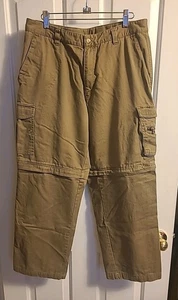 Columbia Convertible Cargo Pants Men's M 32x27 100% Cotton Green - Picture 1 of 9