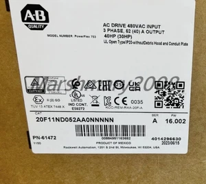 New in box Allen-Bradley 20F11ND052AA0NNNNN Module 20F11ND052AA0NNNNN - Picture 1 of 12