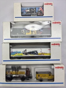 Marklin Museum #1995  Tank Car & Delivery Truck Box Plus 3 Special Wagons. - Picture 1 of 4