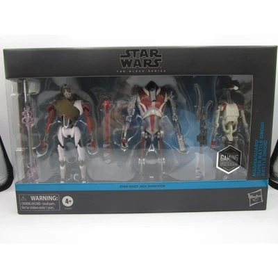 PACK DE 3 STAR WARS SERIE NEGRA JEDI SOBREVIVIENTE MAGNAGUARD Y SUPER DROIDE DE BATALLA Foto 1 de 3