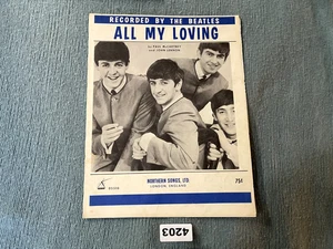 Beatles All My Loving Noten Northern Song fast neuwertig UK McCartney Lennon 4203 - Bild 1 von 4