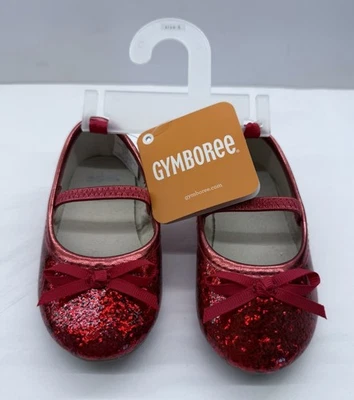 NUEVO CON ETIQUETAS - Zapatos Gymboree Rojo Rubí Brillo Niña - Talla 5 Foto 1 de 4