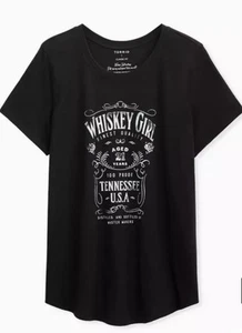 Torrid Whiskey Girl Classic Fit Crew Tee - Slub Black 3XL - Bild 1 von 6