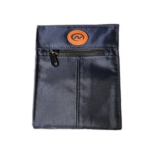 Vintage Old Navy blaue Canvas-Geldbörse mit Doppelfaltung 2002 Reißverschlussfach lässig neu aus altem Lagerbestand Spaß Geschenk - Bild 1 von 8