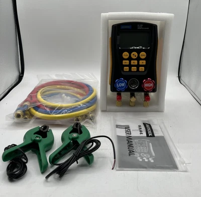 Coletor digital AUTOOL LM120 HVAC testador de pressão com mangueiras - Imagem 1 de 3