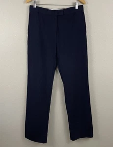COS Womens 10 Navy Blue 100% Wool Straight Leg Trouser Pant - Picture 1 of 4