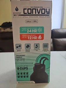 Manna • Convoy Hot & Cold 18/8 Stainless Steel Vacuum Insulated Jug Bottle 64oz - Picture 1 of 3