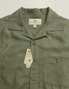 NEW Men's Island Shores Short Sleeve Casual Shirt Size S Button Down Green - Picture 1 of 5