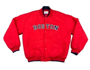 Vintage Boston Red Sox G-III G-3 Spellout Varsity Jacket Size L Genuine Merch - Picture 1 of 9