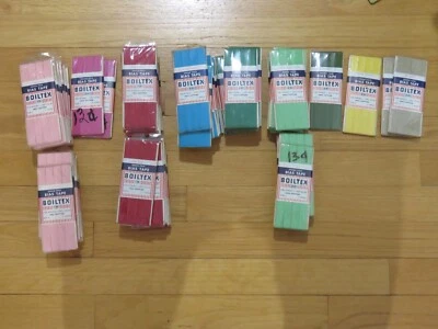 Cinta sesgada de algodón vintage BOILTEX de un solo pliegue 5 yardas paquetes sellados Foto 1 de 4