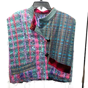 Custom Handmade Patch Block Weste Größe L - Bild 1 von 4