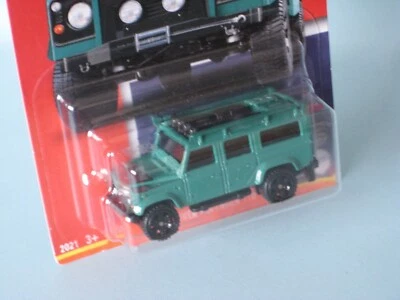 Matchbox Land Rover 110 Defender Green Body Global 4x4 Toy Model Car 70mm in BP - Image 1 of 2