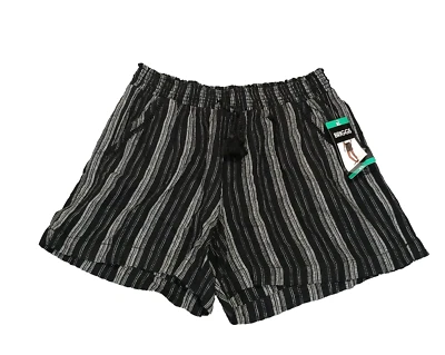 Pantalones Cortos Briggs Mujer XL Elastizados Nuevos Con Etiquetas Blanco y Negro Rayas Foto 1 de 4