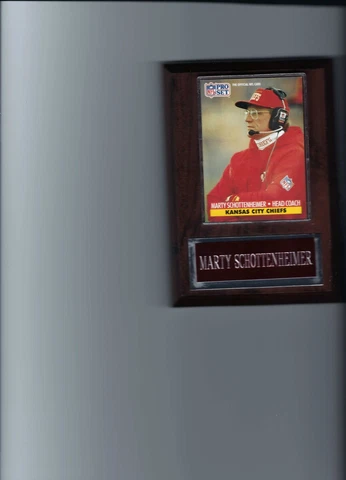 MARTY SCHOTTENHEIMER PLAQUE KANSAS CITY CHIEFS FOOTBALL NFL   C Cover