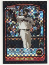 2003 BARRY BONDS  SP Bowman Chrome XFRACTOR HOME RUN King HOF Best Est. MINT+