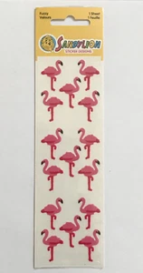 Pegatinas Sandylion Terciopelo Difuso Rosa Flamencos Raro De Colección Paquete Sellado! - Imagen 1 de 6