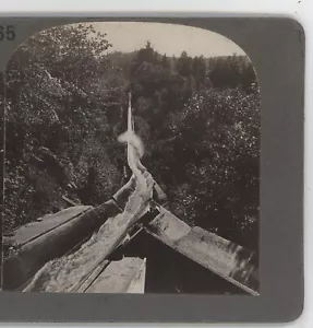 Lumber Flumes Mountains of Oregon O Stereoview - Imagen 1 de 4