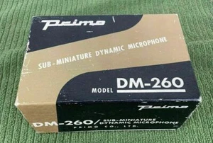 Vintage Primo DM-260 Sub-Miniature Dynamic Microphone w/stand in Box Collectible - Picture 1 of 4
