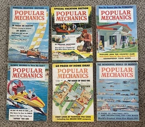 1960 Popular Mechanics Magazine Lot 6 March May July August October December - Picture 1 of 3