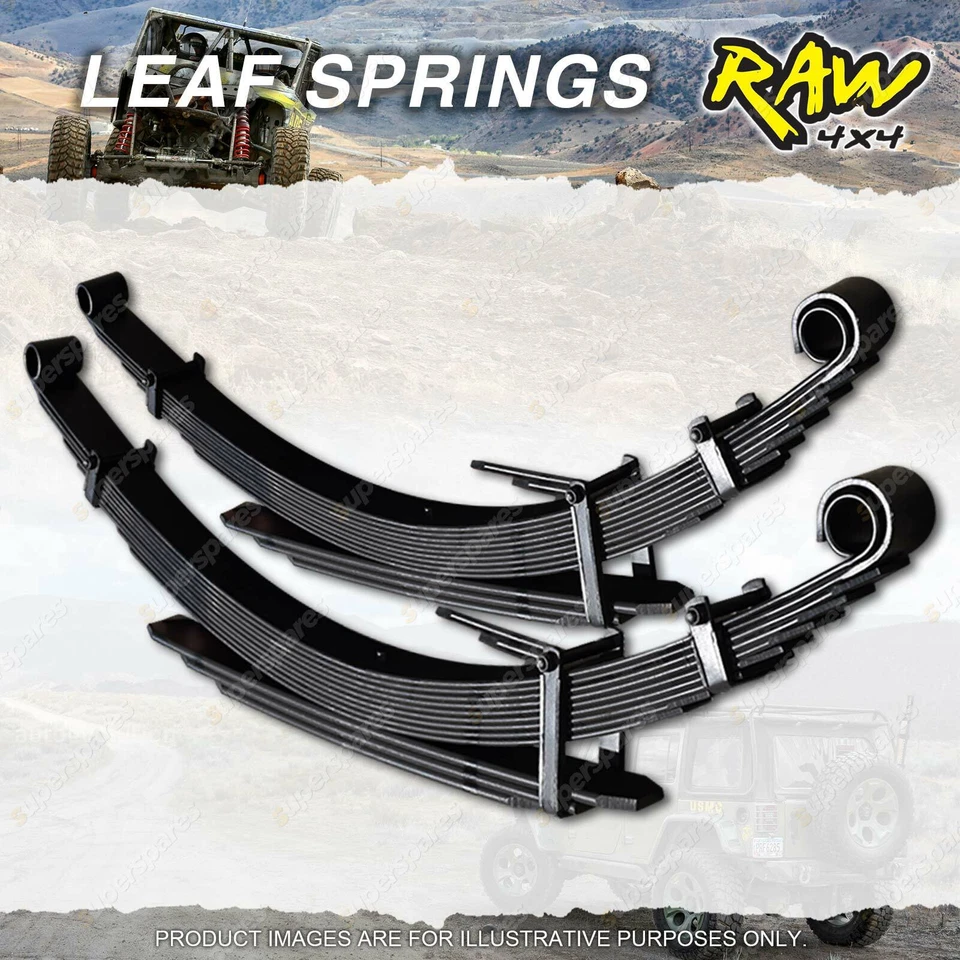 Pair Rear RAW 4x4 2 Inch Leaf Springs for Toyota Landcruiser BJ FJ HJ FZJ HZJ 75 - image 1 of 2