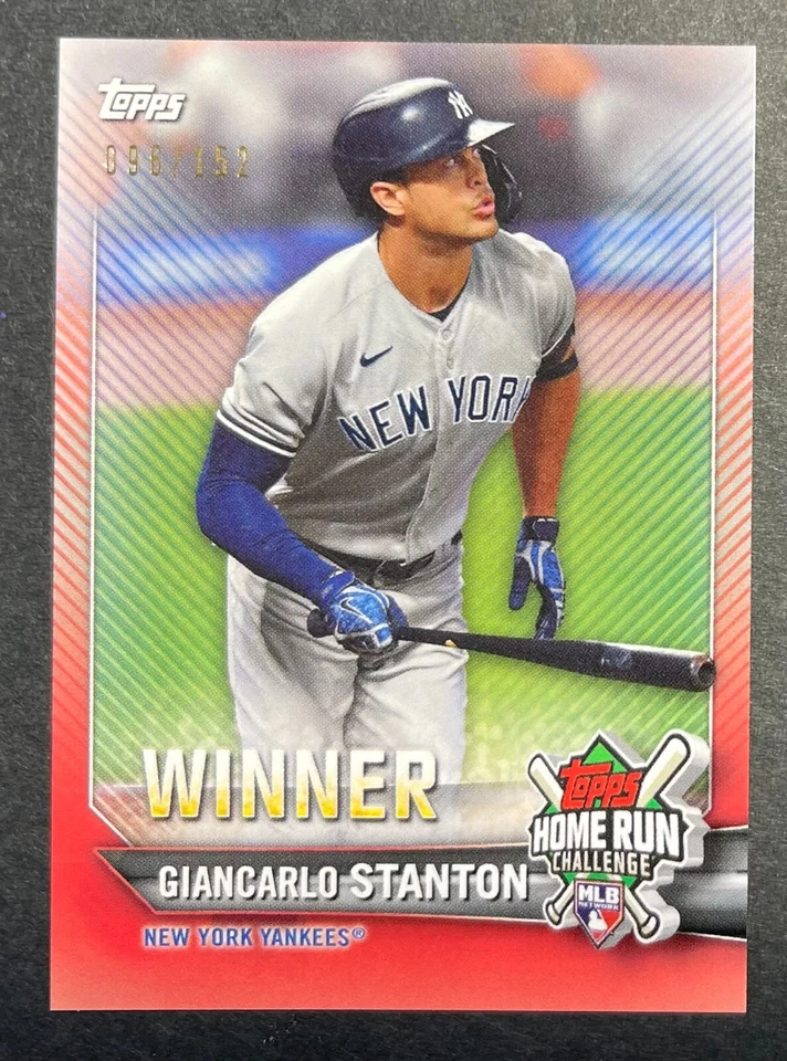 2021 Topps Giancarlo Stanton Home Run Challenge WINNER 96/152 New York Yankees - Image 1 of 2