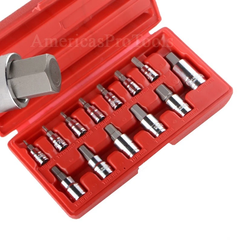 Hex Bit 13 PC 3/8" Dr  Hex Bit Socket Set -MM- CR V - Image 1 of 1