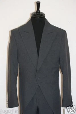 Cut Cataway Schwalbenschwanz mit Hose Hochzeitsanzug Herrenanzug grau graphit EU - Bild 1 von 3