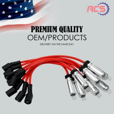 8X High Performance Spark Plug Wire For Chevy GMC VORTEC 4.8L 5.3L 6.0L 12192133 — 第 1/4 张图片