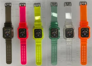 Clear Sports Band TPU Strap Case For Apple Watch 41/45mm for iWatch Series 76543 - Picture 1 of 28