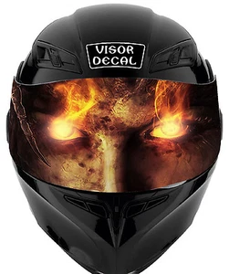 V40 Devil Demon VISOR TINT DECAL Helmet UNIVERSAL Fits All Sport Bike Helmet - Picture 1 of 4