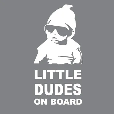 Little Dudes On Board Car Sticker Decal Window Baby On Board • 5.95$